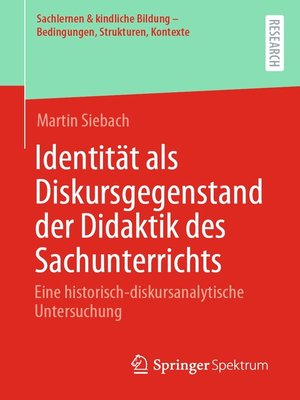 cover image of Identität als Diskursgegenstand der Didaktik des Sachunterrichts